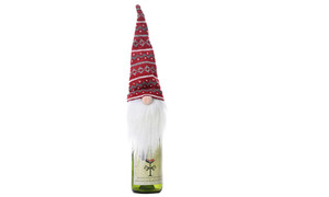 NEW 4PC Christmas red wine bottle decoration faceless old man knitted wool wine bottle sleeve 5768