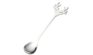 NEW 6PC Stainless Steel Spoon Christmas Elk Coffee Spoon 5770