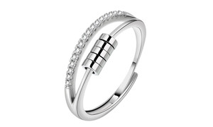 NEW Personalis zirconia rotatable round adjustable ring 5797