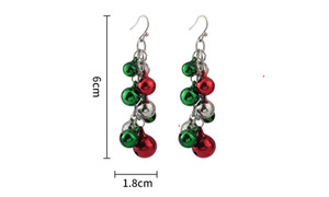 NEW Fashionable simple Christmas gift of coloured bells earrings 5833