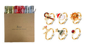 NEW Ella 8inch Six Christmas opening rings 5836