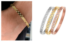 NEW ​Zircon Gemstones  spade bangle 5883-la