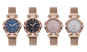 NEW Women's quartz watch magnetic strap star watch 5914