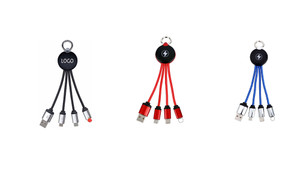 NEW Multi in one LED luminous keychain data cable 5981
