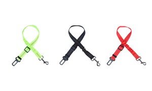 NEW Double-sided reflective harness in car Dog leash Retractable cushioned stretch reflective safety leash Dog leash 5969
