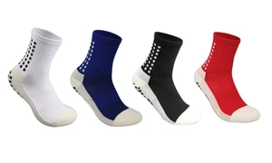 NEW Men's mid-calf silicone sole non-slip sports socks 6025