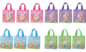 2302  12pcs Easter Cartoon Year of Rabbit Non-woven Food Packaging Bag 6182