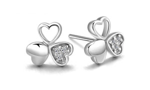 2302 NEW Fashion style with diamond clover earrings 6226