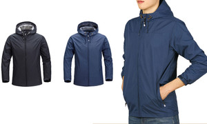 2302  NEW  Men's thin hooded trench coat 6305