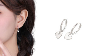 2302  NEW  Peach Heart Earring Ear Clip Earring  6308