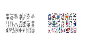 2302 NEW 30PC tattoo paste black and white flower color butterfly tattoo suit 6242