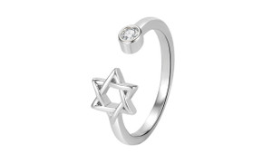 2302 NEW Simple small fresh hexagonal star ring 6243