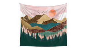 2302  NEW   Mountain tapestry room decoration wall cloth wind hanging cloth background wall 6327