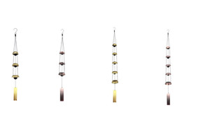 2303  NEW   Temple Wind Chimes for Garden, Red Copper Wind Chimes Outdoor with 3-5 Bells, Windchimes for outdoor,Feng Shui Garden Wind chimes  6340