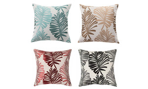 2303  NEW   4PCS Linen pillowcase, plant leaves, home decoration, sofa cushion  6358