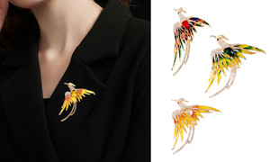 2303 NEW Chinese style enamel color phoenix brooch animal brooch pin accessories  6602