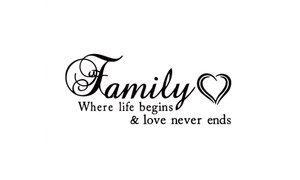 2303 NEW Family love family english stickers family wall stickers 6608