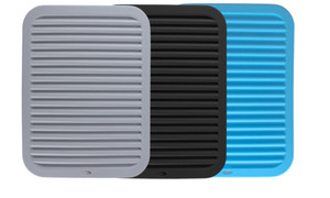 2303 NEW 2PC Rectangular wavy silicone heat insulation dinner mat, non slip and anti scald tableware table mat, drain pad 6610