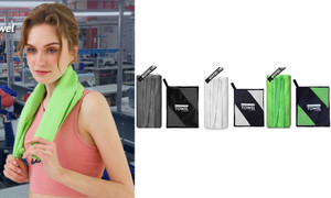 2304 NEW 2PC Microfiber Sports Towel Absorbent Portable Yoga Fitness Towel 6651