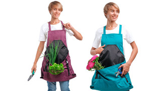 2303  NEW Gardening Apron with Pockets and Harvesting Pouch - Adjustable, Ergonomic, Washable Canvas Cotton 6726