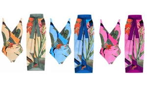 2304 NEW One piece swimsuit, half length skirt, two piece set, beach swimsuit  6879
