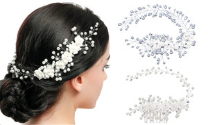 2305 NEW Pearl soft pottery flower hair accessories 7062  LA 