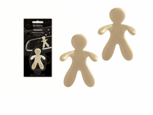 2x Mr & Mrs Fragrance Cesare Vent Car Air Freshner Beige, Black Tea