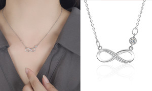 2305 NEW Adjustable Infinite Necklace Women's 8-line Pendant with Diamond Necklace 7128LA