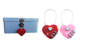 2305 NEW Love Heart Shaped Password Lock  7136LA
