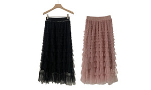 2306 NEW Mesh ruffled multi layered cake skirt 7302LA