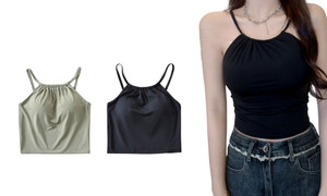 2306 NEW Suspended vest, neck hanging bottom, chest pad, ice silk underwear 7304LA