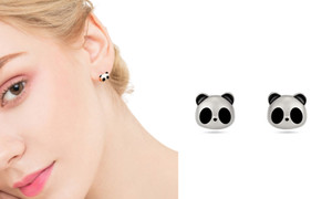  2306 NEW 925 sterling silver cute panda earrings 7368  LA