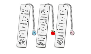 2306 NEW 3PC Thanksgiving Teacher's Day Graduation Season Stainless Steel Bookmark 7349LA