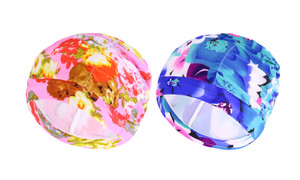 2306 NEW 2PC pleated printed swimming cap  7413LA