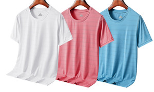 2306 NEW 3PC Women's Quick Drying Short Sleeve Breathable Lightweight Fitness T-shirt 7441LA