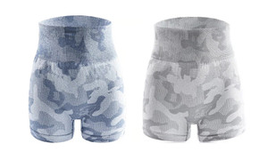 2306 NEW Women's camouflage high waisted boxer shorts sports safety underwear 7442LA