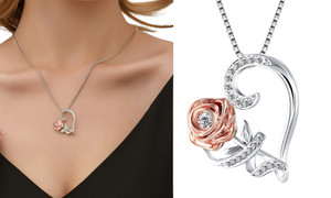 2306 NEW Women's Love Rose Zircon Necklace 7475/7352LA