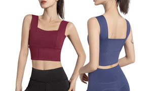 2307 NEW  Sports Yoga Fitness Wide Shoulder Strap Bra 7372LA