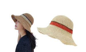 2307 NEW Summer foldable sun shading straw woven sun hat 7388LA