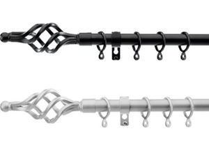 Extendable Metal Curtains Rod 1.7m-2.5m