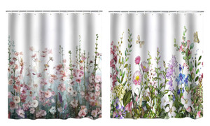 2307 NEW Flower Watercolor painting bathroom waterproof shower curtain 7585LA