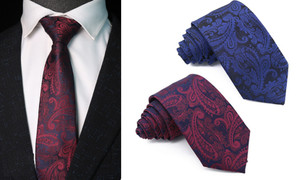 2308 NEW Jacquard striped polyester tie hand tied business casual tie 7838LA