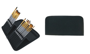 2308 NEW 15 hole Oxford cloth zipper pen curtain insert pen pocket makeup brush storage bag 7863