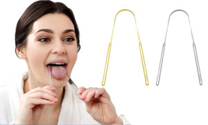 2308 NEW 3PC U-shaped tongue scraper stainless steel oral care tool7916LA