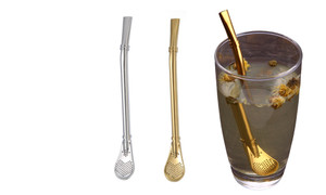 2308 NEW 304 stainless steel filter straw spoon, Madai tea spoon, stirring spoon 7917LA