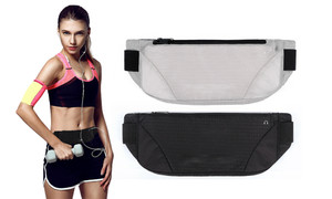 2308 NEW  Ultra thin outdoor sports waist bag with plaid pattern waterproof large capacity phone pocket waist bag 7931LA