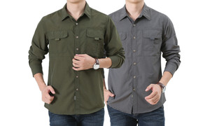 2308 NEW Men's spring and summer outdoor long sleeved shirt quick drying clothes 7968LA