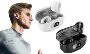 2309 NEW MS-8 Earclip Digital Display Wireless Bluetooth Earphones 8132 