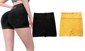 2309 NEW Three point fitness pants for women with tight abdomen, peach lifting buttocks, elastic tight yoga, high waist running shorts for external wear 8148la