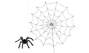 2309 NEW  Halloween light string LED terrifying atmosphere layout spider web light 8207 